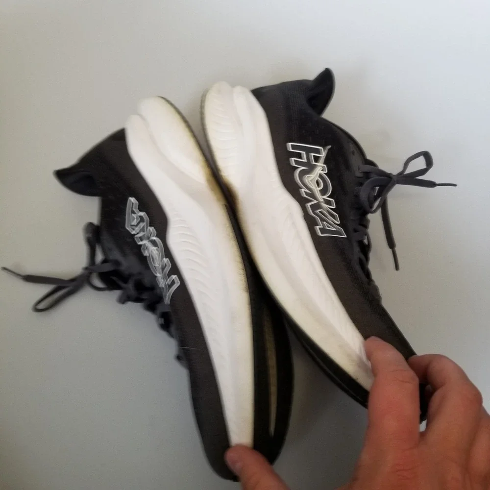 Hoka Mach 6 Shoes Mens Size Thirteen Black White Running Athletic Sneakers 13